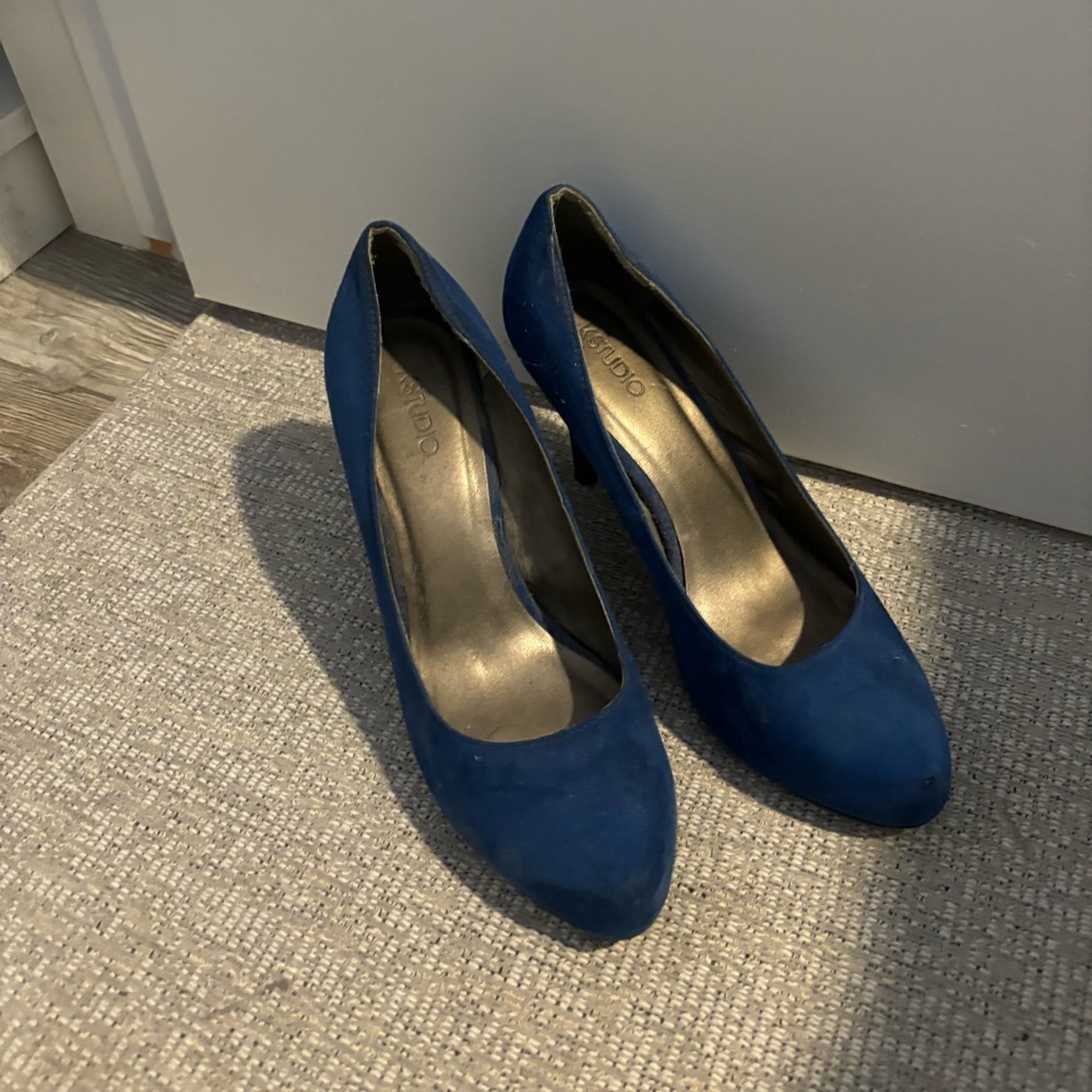 Blue Suede Heels